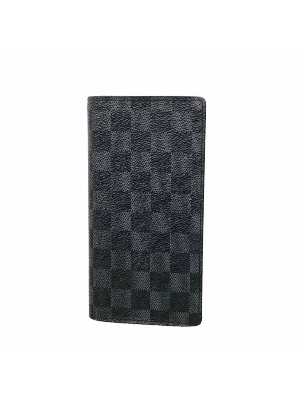 Louis Vuitton Wallet Damier Graphite Portefeuille Brazza Black Gray Vintage